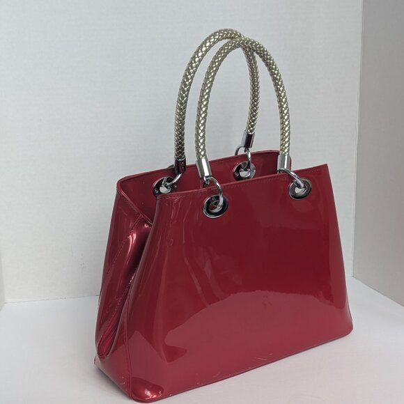 Kimbell Crimson Red Patent Leather Handbag - Picture 1 of 8